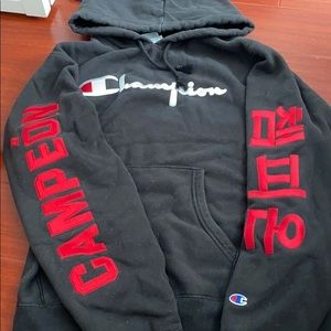 Black Champion Language Hoodie